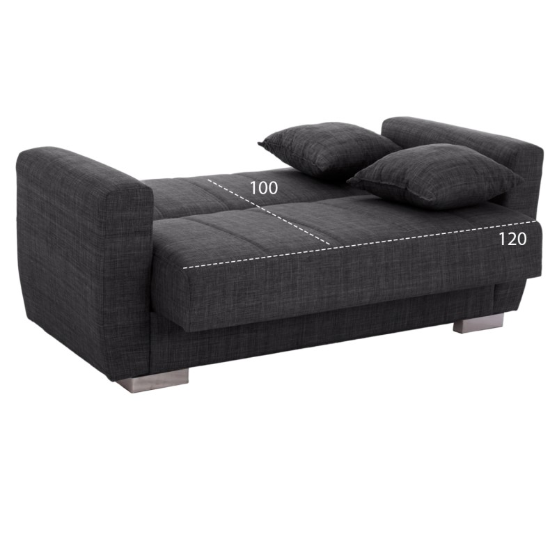 FK3241.03, 2-SEATER SOFA-BED, GREY, 153x87x77Hcm FK3241.03, 2-SEATER SOFA-BED, GREY, 153x87x77Hcm