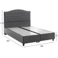FK624.10 bed MALENA, grey velvet, storage space, quilted, 160x200 FK624.10 bed MALENA, grey velvet, storage space, quilted, 160x200