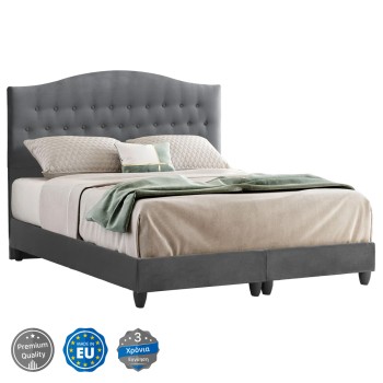 FK638.10 MALENA bed, grey velvet, 150x200