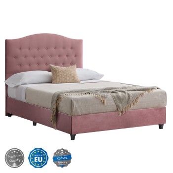 FK647.12 bed MALENA, dusty pink velvet, 120x200cm