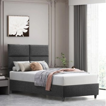 FK646.01 bed MILO, grey fabric, 120x200cm