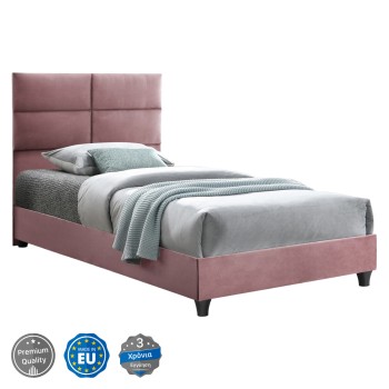 FK652.12 bed MILO, dusty pink velvet, 90x200cm