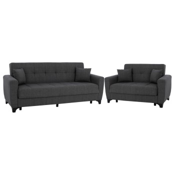 FK11748.03 sofa-bed set of 3-seater and 2-seater, grey