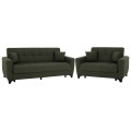 FK11748.05 sofa-bed set of 2-seater and 3-seater, dark olive