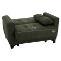 FK11748.05 sofa-bed set of 2-seater and 3-seater, dark olive