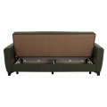 FK11748.05 sofa-bed set of 2-seater and 3-seater, dark olive