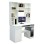 FK2032.03 desk "STATUS" with bookcase-shelves, white, 120x55x182
