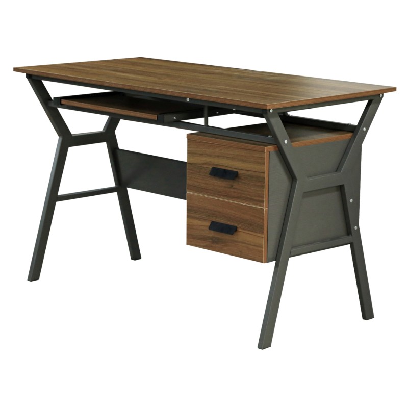 DESK VITINO FK2130.03, walnut-grey, 120X60X76H DESK VITINO FK2130.03, walnut-grey, 120X60X76H
