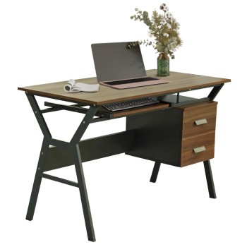DESK VITINO FK2130.03, walnut-grey, 120X60X76H