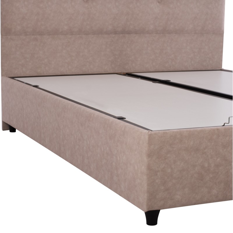 FK631.22 bed DOLORES, storage space, beige fabric, 160x200 FK631.22 bed DOLORES, storage space, beige fabric, 160x200
