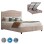 FK624.22 bed MALENA, storage space, beige nubuck-type fabric, 160x200