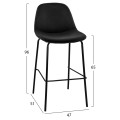 FK9298.14 bar stool VINCENT, black velvet, metal legs, 47x51x96 FK9298.14 bar stool VINCENT, black velvet, metal legs, 47x51x96