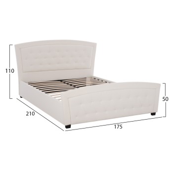 BED ODELIA WITH PU FK550.11 150x200cm. BED ODELIA WITH PU FK550.11 150x200cm.