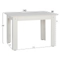 FK2429.03 kitchen table KELVIN, white, melamine, 140x80x77 FK2429.03 kitchen table KELVIN, white, melamine, 140x80x77
