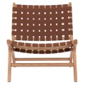 FK9326.01 ARMCHAIR FELIPE TOON WOOD PU knitted 67x70x75H
