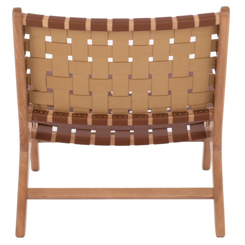FK9326.01 ARMCHAIR FELIPE TOON WOOD PU knitted 67x70x75H