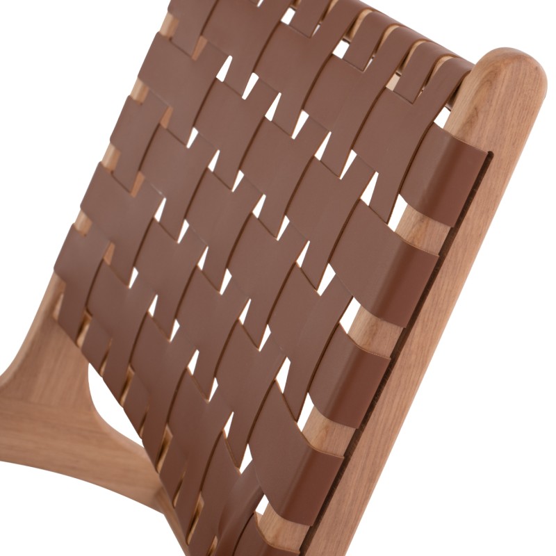 FK9326.01 ARMCHAIR FELIPE TOON WOOD PU knitted 67x70x75H