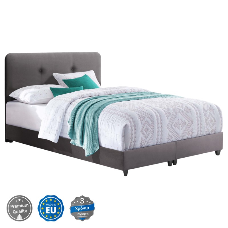 FK637.10 BED DOLORES, GREY VELVET, 150X200 FK637.10 BED DOLORES, GREY VELVET, 150X200