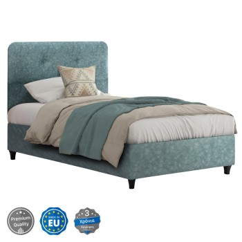 FK648.27 bed, light green nubuck-type fabric, 120x200