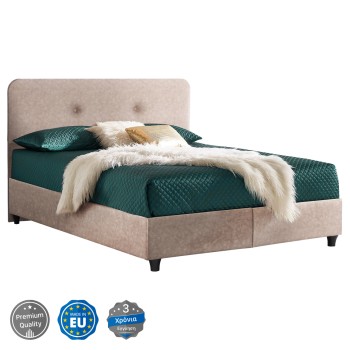 Bed FB9637.22 DOLORES, beige NUBUCK-type fabric, 150x200