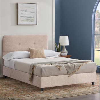 Bed FK648.22 DOLORES, beige NUBUCK-type fabric, 120x200