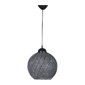 CEILING PENDANT LAMP INDOORS FK7645.02, GREY KNITTED ROPE, 22x18x20