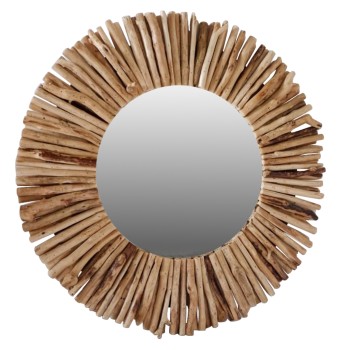 WALL MIRROR DRIFTWOOD NATURAL COLOR FK7720 60X5X60H