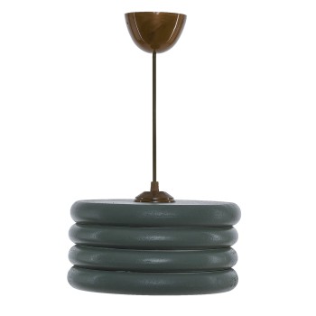 CEILING PENDANT FK7655.01, GREEN WOODEN RINGS, Φ23x57