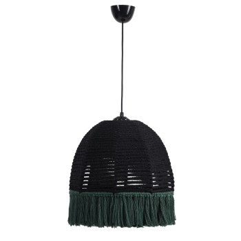 CEILING PENDANT FK7654.01, BLACK-CYPRESS GREEN ROPE, Φ30x80