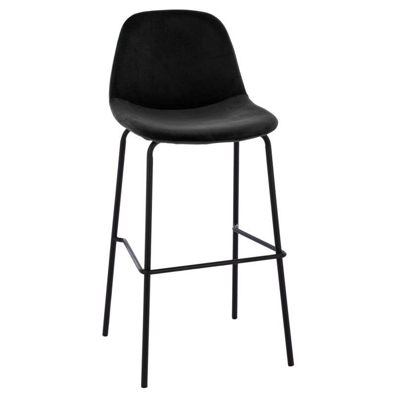 STOOL VINCENT FK8579.14, VELVET BLACK, METAL FRAME 56,5x47x106 cm. STOOL VINCENT FK8579.14, VELVET BLACK, METAL FRAME 56,5x47x106 cm.