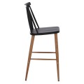 BAR STOOL FK9300.02 BLACK NATURAL 43x45x97Η BAR STOOL FK9300.02 BLACK NATURAL 43x45x97Η