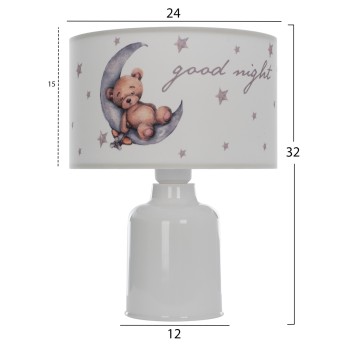 TABLE LAMP BALOO FK7577.07 KID'S ROOM FABRIC "CAP" Φ24x32H