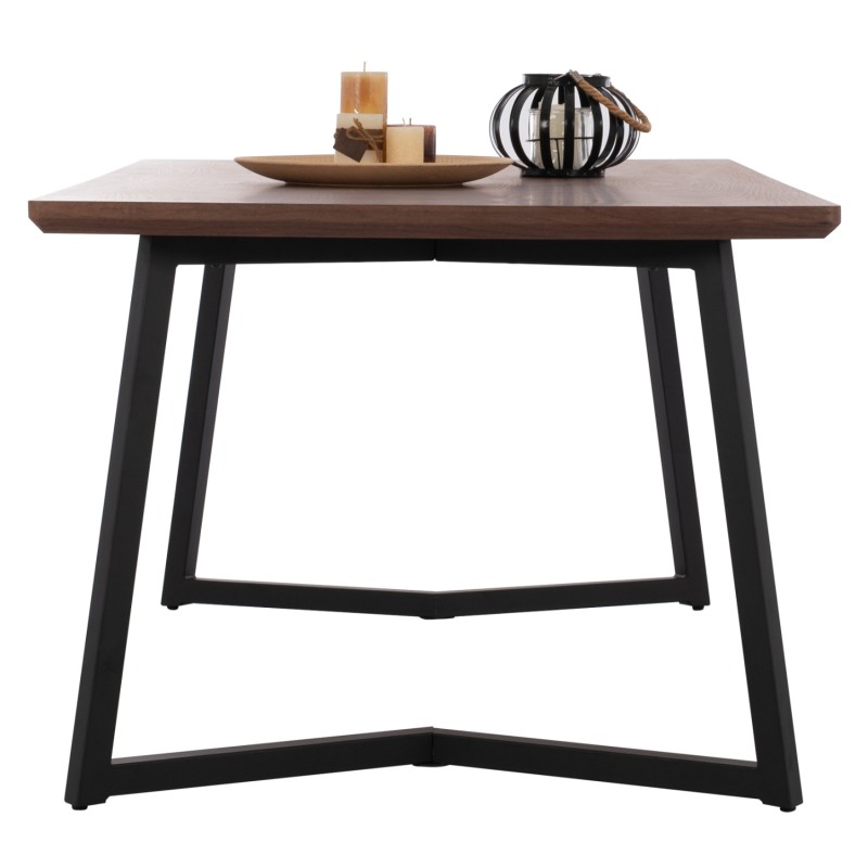 DINING TABLE JAY FK9304.02 MDF TOP WALNUT VENEER METAL LEGS 200x100x75H DINING TABLE JAY FK9304.02 MDF TOP WALNUT VENEER METAL LEGS 200x100x75H