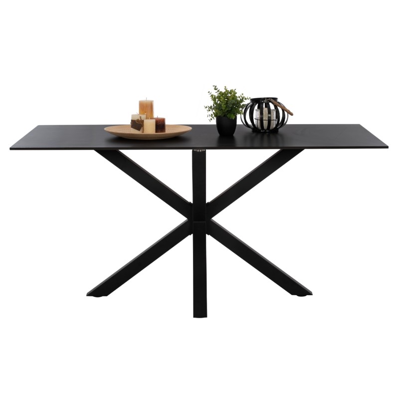 DINING TABLE SYNTEC FK9308.01 SINTERED STONE BLACK METAL LEGS 160x90x75H cm DINING TABLE SYNTEC FK9308.01 SINTERED STONE BLACK METAL LEGS 160x90x75H cm