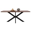 DINING TABLE SARI FK9311.02 MDF TOP WITH WALNUT WOOD VENEER RUSTIC STYLE 180x90x75Hεκ. DINING TABLE SARI FK9311.02 MDF TOP WITH WALNUT WOOD VENEER RUSTIC STYLE 180x90x75Hεκ.