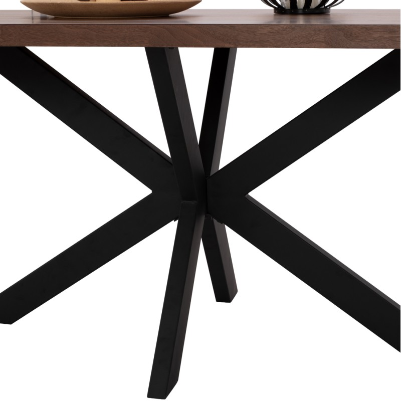 DINING TABLE SARI FK9311.02 MDF TOP WITH WALNUT WOOD VENEER RUSTIC STYLE 180x90x75Hεκ. DINING TABLE SARI FK9311.02 MDF TOP WITH WALNUT WOOD VENEER RUSTIC STYLE 180x90x75Hεκ.
