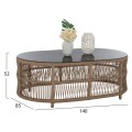 OUTDOOR SET OXFORD 4PCS IROKO ROPE TEMPERED GLASS FK5884.01 OUTDOOR SET OXFORD 4PCS IROKO ROPE TEMPERED GLASS FK5884.01