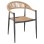 ARMCHAIR ALUMINUM GRET FK5854.02 CHARCOAL GREY ALUMINUM-BEIGE PE RATTAN 56x55,5x78Η