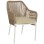 ARMCHAIR ALUMINUM LOKKI FK5855.01 WHITE WITH PE WICKER ROPE BEIGE 56x66x82