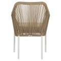 ARMCHAIR ALUMINUM LOKKI FK5855.01 WHITE WITH PE WICKER ROPE BEIGE 56x66x82 ARMCHAIR ALUMINUM LOKKI FK5855.01 WHITE WITH PE WICKER ROPE BEIGE 56x66x82