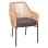 ARMCHAIR ALUMINUM LOKKI FK5855.02 CHARCOAL GREY WITH WICKER ROPE PE 56x66x82