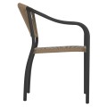 ARMCHAIR ALUMINUM FK5856.02 CHARCOAL GREY WITH PE WICKER ROPE 57x63x80H ARMCHAIR ALUMINUM FK5856.02 CHARCOAL GREY WITH PE WICKER ROPE 57x63x80H