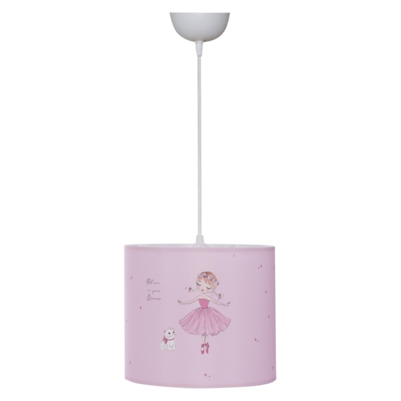KID'S CEILING PENDANT FABRIC RINK BALLERINA Φ25x21-62H FB97575.02