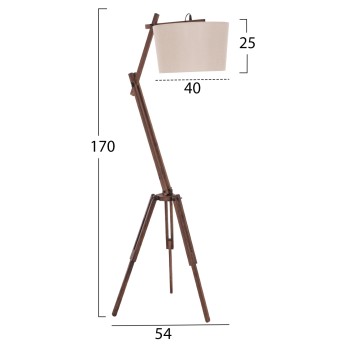 FLOOR STANDING LAMP CRANE WITH TRIPOD AND ARM BEIGE CAP 54x54x170Hcm.FK7694.01 FLOOR STANDING LAMP CRANE WITH TRIPOD AND ARM BEIGE CAP 54x54x170Hcm.FK7694.01