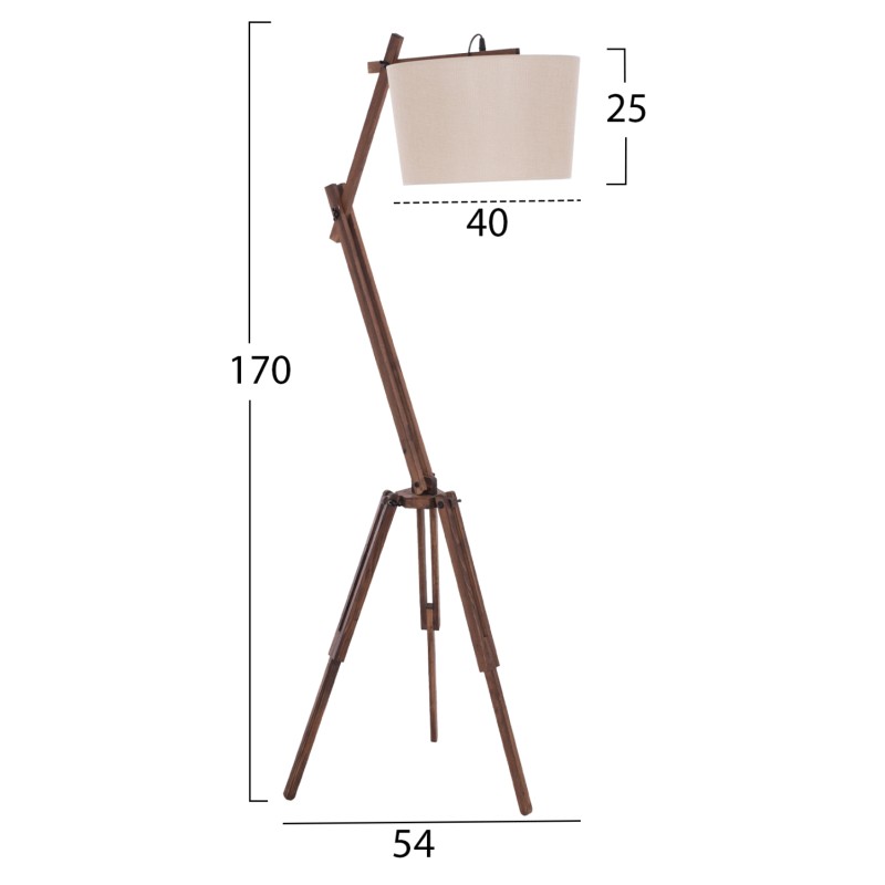 FLOOR STANDING LAMP CRANE WITH TRIPOD AND ARM BEIGE CAP 54x54x170Hcm.FK7694.01 FLOOR STANDING LAMP CRANE WITH TRIPOD AND ARM BEIGE CAP 54x54x170Hcm.FK7694.01