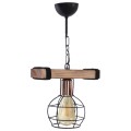 CEILING PENDANT WITH WOOD AND METAL GRID 30x16x50Hcm.FK7680.01 CEILING PENDANT WITH WOOD AND METAL GRID 30x16x50Hcm.FK7680.01