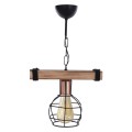 CEILING PENDANT WITH WOOD AND METAL GRID 30x16x50Hcm.FK7680.01 CEILING PENDANT WITH WOOD AND METAL GRID 30x16x50Hcm.FK7680.01