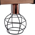 CEILING PENDANT WITH WOOD AND METAL GRID 30x16x50Hcm.FK7680.01 CEILING PENDANT WITH WOOD AND METAL GRID 30x16x50Hcm.FK7680.01