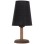 TABLE LAMP WALNUT COLOR WOOD WITH CYLINDRICAL BLACK CAP Φ15x34Hcm.FK7692.01