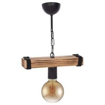 CEILING PENDANT WOOD PLANK WITH CHAIN 15x11x35H cm.FK7697.01